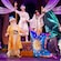 Aladdin, Jasmine, the Sultan and Magic Carpet are joined by an ensemble of palace guards waving fabric